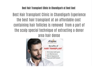 Best Hair Transplant Clinic in Chandigarh at Best Cost