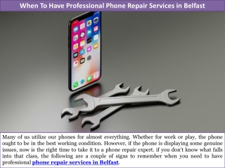 When To Have Professional Phone Repair Services in Belfast