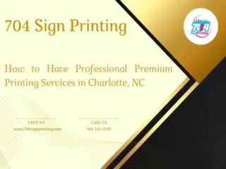 How to Have Professional Premium Printing Services in Charlotte NC