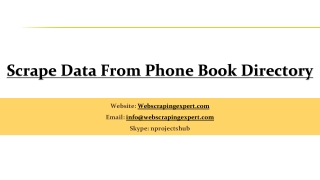 Scrape Data From Phone Book Directory