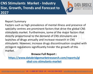 CNS Stimulants  Market