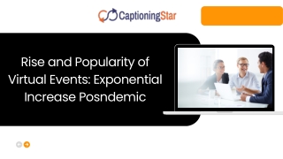 Rise and Popularity of Virtual Events Exponential Increase Posndemic