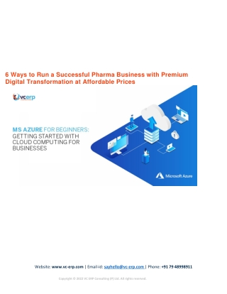 6 Ways to Run a Successful Pharma Business with Premium Digital Transformation a