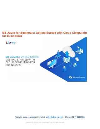 MS Azure for Beginners Getting Started with Cloud Computing for Businesses