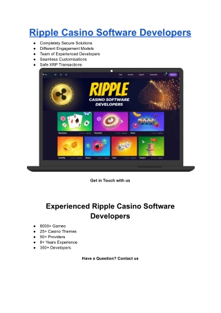 Ripple Casino Software Developers