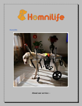 Wheelchair for Dogs Rear Legs & Disabled Pets  Homnilife