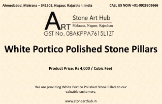 White Portico Polished Stone Pillars - Stone Art Hub