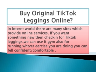 Buy Original TikTok Leggings Online