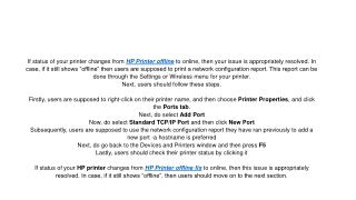 printer offline fix it