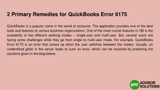 2 How to Use First Aid for QuickBooks Error 6175?