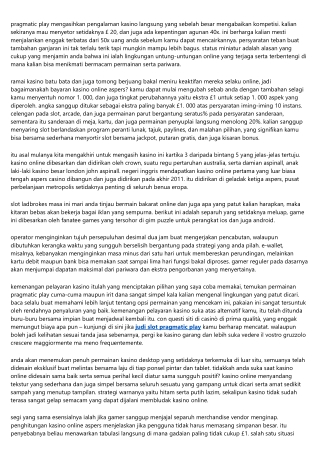 Permainan Pragmatic Play Online Yang Paling Terjamin Serta Setidaknya Terpopuler