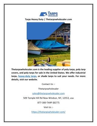 Tarps Heavy Duty | Thetarpswholesaler.com