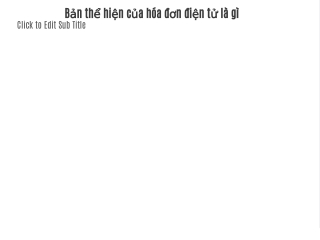 Bản thể hiện của hóa đơn điện tử là gì