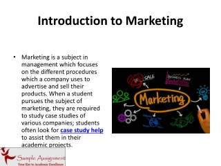 Introduction to Marketing