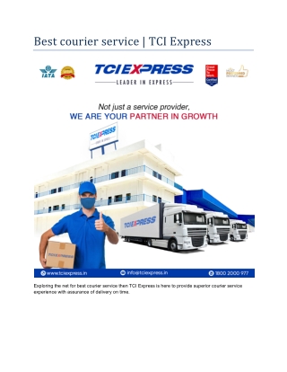Best courier service | TCI Express