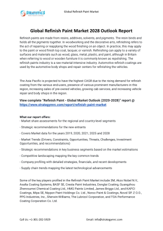2021 Refinish Paint Industry Global Analysis Report