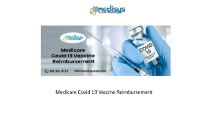 Medicare Covid 19 Vaccine Reimbursement