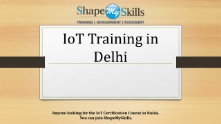 IoT Training in Delhi  7-may-2022