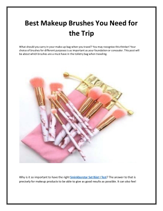 Best Makeup Brushes You Need for the Trip