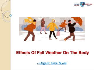 Effects Of Fall Weather On The Body