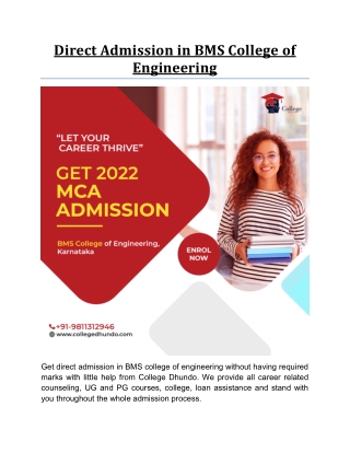 Direct Admission in BMS College of Engineering