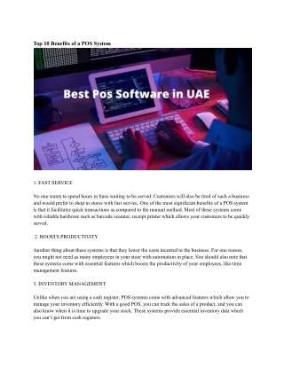 Best Pos Software in UAE