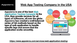 Web Application Testing Company in the USA