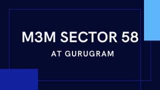 M3M Sector 58 Apartments in Gurugram - PDF