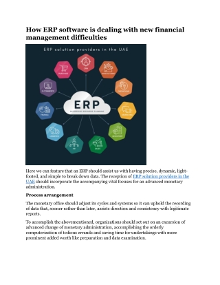 How ERP software is dealing with new financial management difficulties