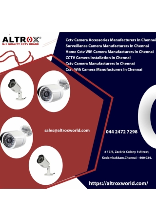CCTV Camera Installation In Chennai