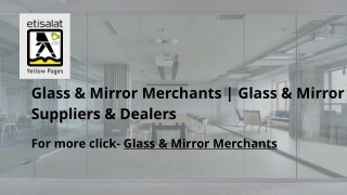 Glass & Mirror Merchants | Glass & Mirror Suppliers & Dealers