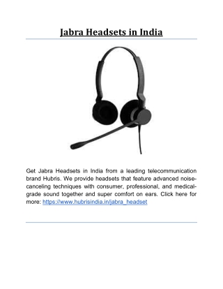 Jabra Headsets in India
