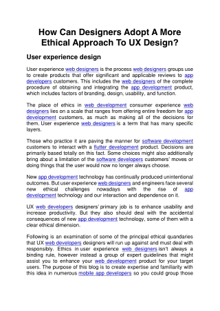 How Can Designers Adopt A More Ethical Approach To UX Design (3)