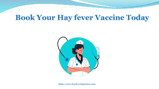 Book Your Hay fever Vaccine Today