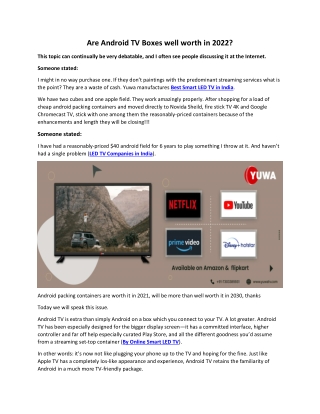 Are Android TV Boxes well worth in 2022?