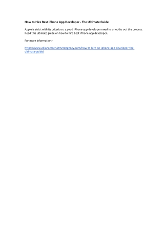 2 hire iphone app developer