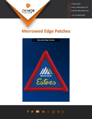 Merrowed Edge Patches Embroidery Services | Cre8iveSkill