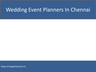 wedding event planners in Chennai