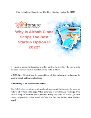 Why Is Airbnb Clone Script The Best Startup Option In 2022