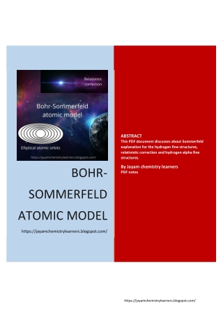 Sommerfeld atomic model