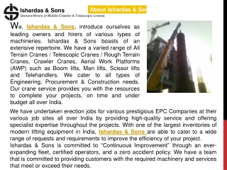 Construction Crane Hire At Best Price