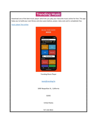 Music Player Free Online  Trending.fm