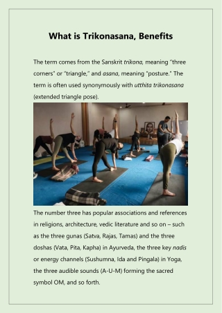 What is Trikonasana, Benefits