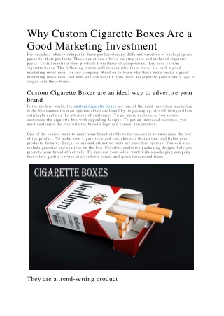 cigarette boxes wholesale