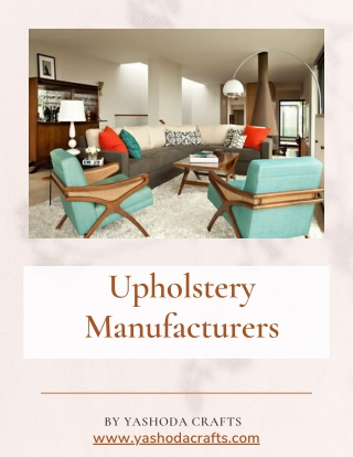 7. Upholstery Manufacturers