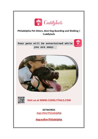 Philadelphia Pet Sitters, Best Dog Boarding and Walking | Cuddlytails