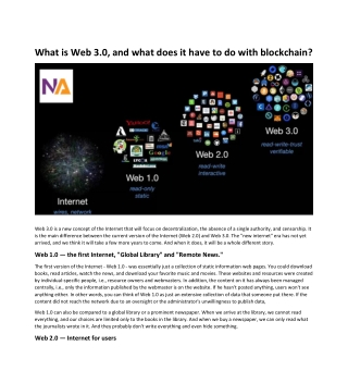 What is Web 3.0 and what does it have to do with blockchain