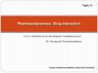 Pharmacodynamics : Drug Interaction