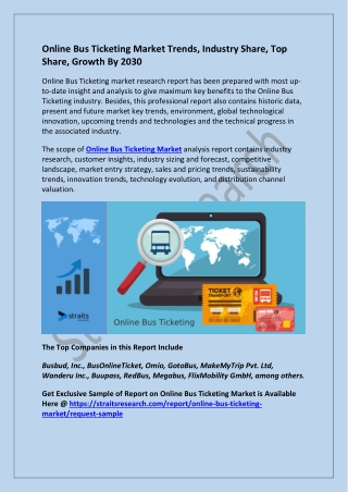 Online Bus Ticketing Market Trends, Growth By 2030