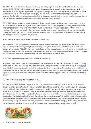 Pg slot, the best direct website Easy to break, get real money.
